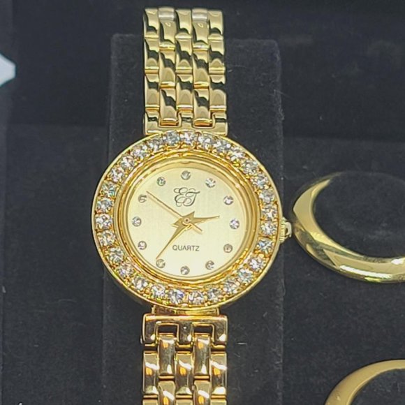ELIZABETH TAYLOR Gold Tone Ladies Watch - Picture 4 of 8